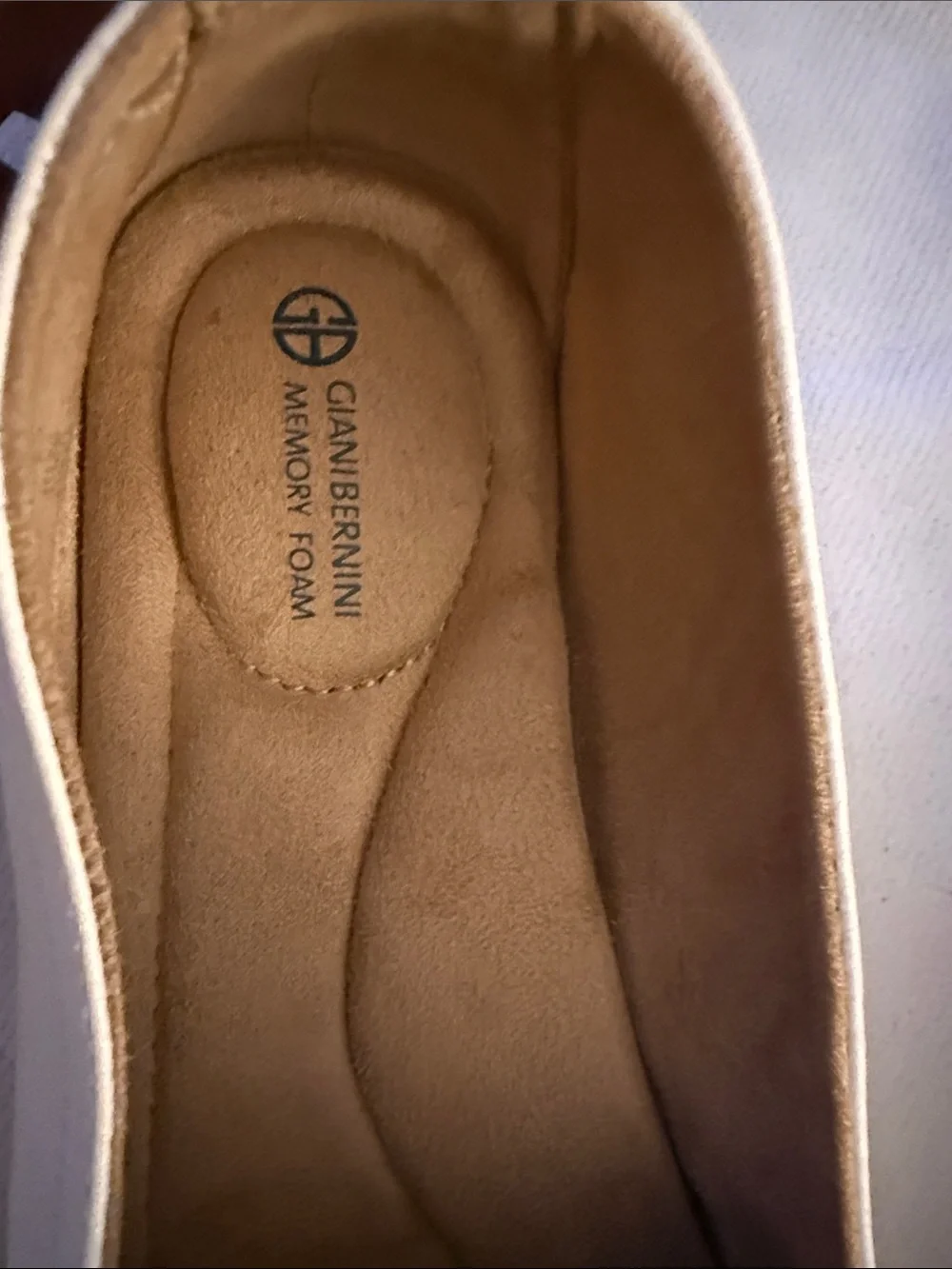 Giani Bernini Cream Espadrille Slip-On Flats